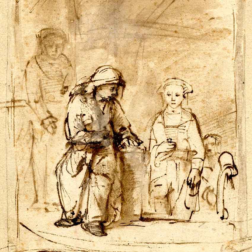 1650-е годы. Лепта вдовы. Рембрандт. Британский музей.
