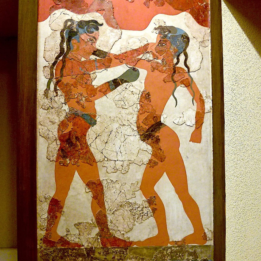 Первая половина II тысячелетия до р.Х. Фреска с остроа Тера (ныне Санторини). Боксирующие мальчики. 