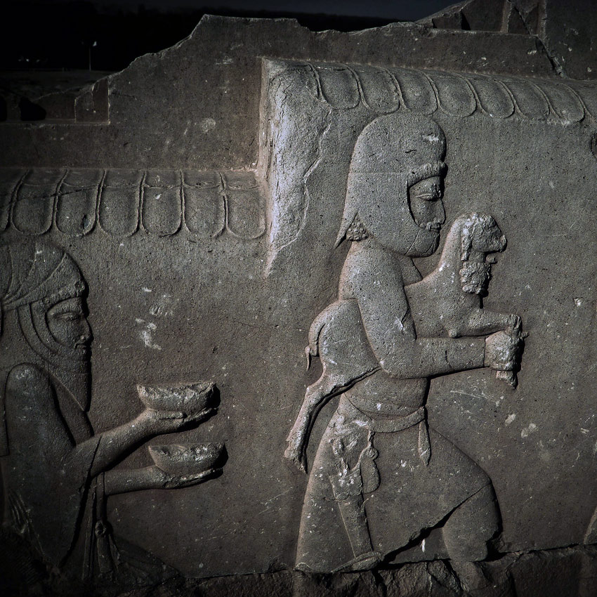 Середина VI века. Барельеф из дворца Ападама в Персеполисе.