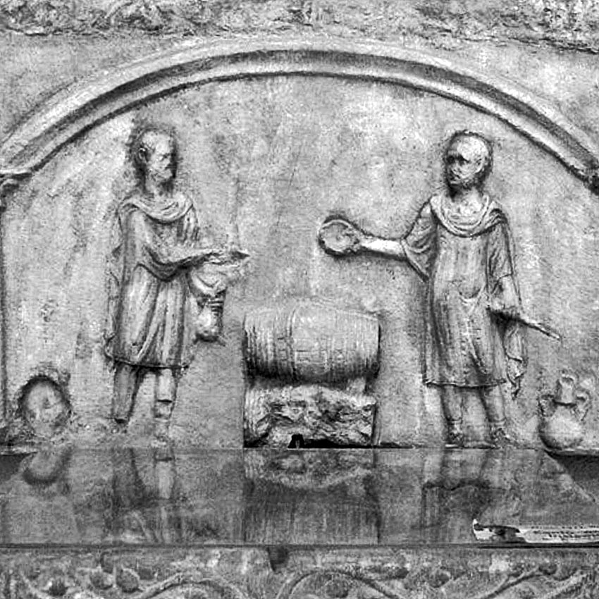 Cередина III века. Торговля вином. Музей в Анконе, Италия.