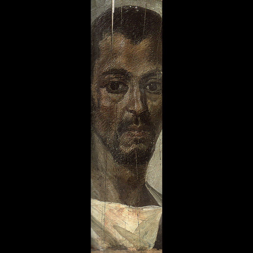 150-200 годы. Мужской портрет. Лувр. Возможно, из Антинополя. 