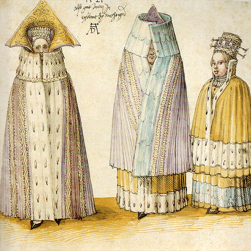 1521 год. Три ливонские женщины. Альбрехт Дюрер. Лувр, Париж.