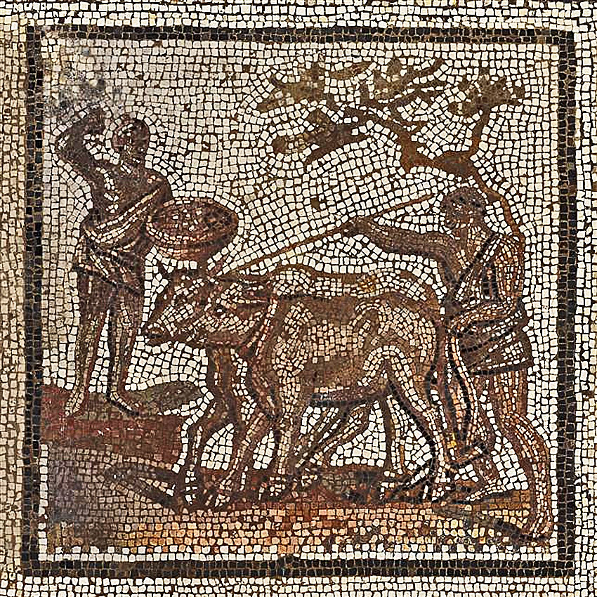 III век, первая половина. Мозаика из римского дома. Пахота. Сен-Ромэн-ан-Галь, Франция.